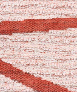 Designer vloerkleed - Weave Art rood - close up, thumbnail