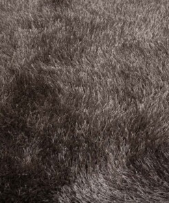 Ovaal hoogpolig vloerkleed velvet - Posh grijs - close up