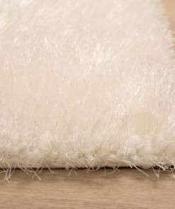 Vierkant hoogpolig vloerkleed velvet - Posh wit - close up, thumbnail