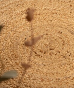 Jute vloerkleed rond - Boho & me - naturel