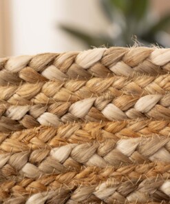 Jute vloerkleed rond - Braided - naturel