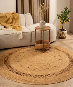 Jute vloerkleed rond - Sunny naturel