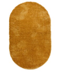Ovaal hoogpolig vloerkleed velvet - Posh goud - overzicht, thumbnail Ovaal hoogpolig vloerkleed velvet - Posh goud - overzicht, thumbnail