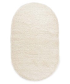 Ovaal hoogpolig vloerkleed velvet - Posh wit - overzicht, thumbnail