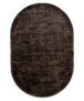 Viscose vloerkleed ovaal - Glamour donkerbruin - overzicht, thumbnail