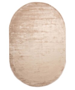 Viscose vloerkleed ovaal - Pearl beige - overzicht