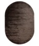 Viscose vloerkleed ovaal - Pearl donkerbruin - overzicht, thumbnail