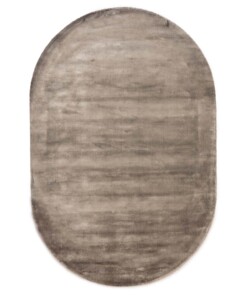 Viscose vloerkleed ovaal - Pearl zilver - overzicht