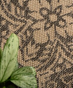 Vierkant buitenkleed Sunny Oriental - beige/zwart - close up, thumbnail Vierkant buitenkleed Sunny Oriental - beige/zwart - close up, thumbnail