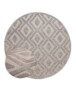 Rond vloerkleed Scandinavisch - Contour Diamond grijs - overzicht, thumbnail