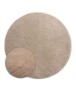 Rond vloerkleed Scandinavisch - Contour Leaf beige - overzicht, thumbnail
