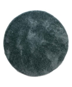 Rond hoogpolig vloerkleed velvet - Posh blauw - overzicht