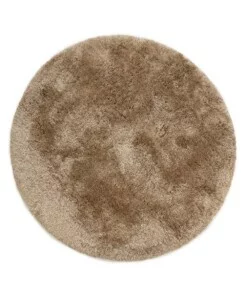 Rond shaggy vloerkleed - Meadow beige - overzicht