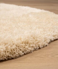 Rond shaggy vloerkleed - Meadow ivoor - close up, thumbnail