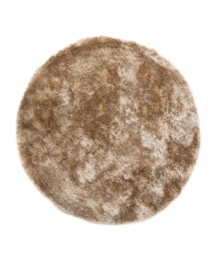 Rond shaggy vloerkleed - Spark beige - overzicht