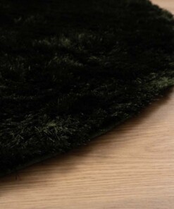 Rond shaggy vloerkleed - Spark jade - close up, thumbnail