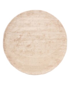 Viscose vloerkleed rond - Glamour beige - overzicht
