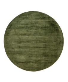 Viscose vloerkleed rond - Glamour groen - overzicht, thumbnail