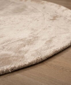 Viscose vloerkleed ovaal - Pearl beige - close up, thumbnail