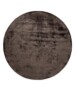 Viscose vloerkleed rond - Pearl donkerbruin - overzicht, thumbnail