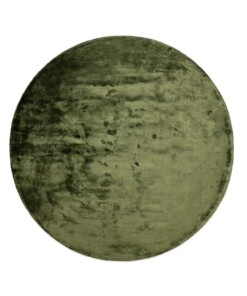 Viscose vloerkleed rond - Pearl groen - overzicht