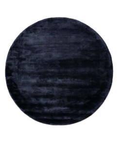 Viscose vloerkleed rond - Pearl marineblauw - overzicht