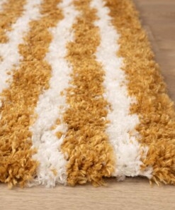 Scandinavisch vloerkleed - Cozy Arch okergeel - close up, thumbnail Scandinavisch vloerkleed - Cozy Arch okergeel - close up, thumbnail