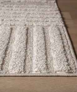 Scandinavisch vloerkleed - Arc Bend crème - close up, thumbnail