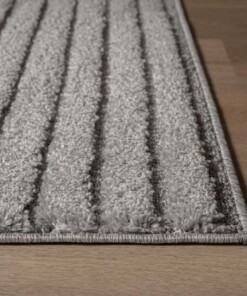 Scandinavisch vloerkleed - Arc Edge lichtgrijs - close up, thumbnail