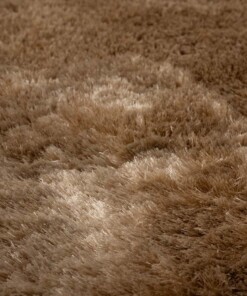 Rond shaggy vloerkleed - Spark beige - close up