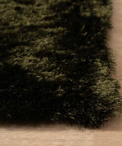 Shaggy vloerkleed - Spark olijfgroen - close up, thumbnail