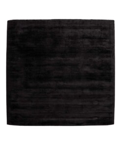 Viscose vloerkleed vierkant - Glamour zwart - overzicht