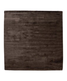 Viscose vloerkleed vierkant - Pearl donkerbruin - overzicht, thumbnail