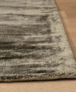 Viscose vloerkleed - Pearl olijfgroen - close up, thumbnail