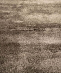 Viscose vloerkleed rond - Pearl bruin - close up