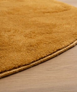 Velours vloerkleed rond - Flair goud - close up, thumbnail Velours vloerkleed rond - Flair goud - close up, thumbnail