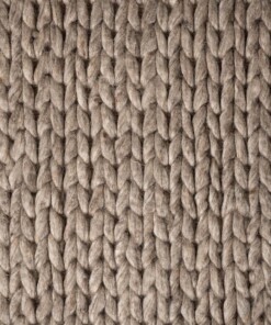Wollen vloerkleed - Hyssing zandkleur - close up, thumbnail