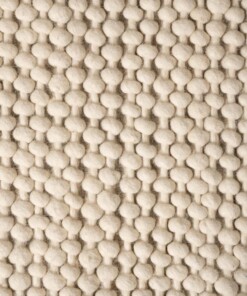 Wollen vloerkleed - Løkke ivoor - close up, thumbnail Wollen vloerkleed - Løkke ivoor - close up, thumbnail