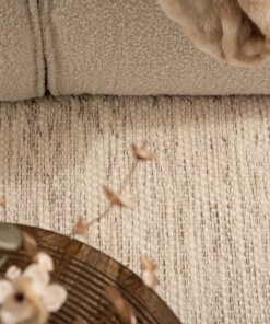 Rond wollen vloerkleed - Ulstein wit/grijs