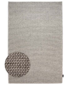 Wollen vloerkleed - Løkke lichtgrijs - overzicht, thumbnail