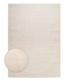 Scandinavische loper - Contour Circle crème - overzicht, thumbnail
