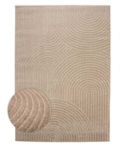 Scandinavisch vloerkleed - Contour Curve beige - overzicht