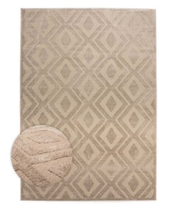 Scandinavisch vloerkleed - Contour Diamond beige - overzicht