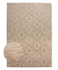 Scandinavisch vloerkleed - Contour Diamond beige - overzicht