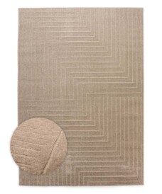 Vierkant vloerkleed Scandinavisch - Contour Edge beige - overzicht, thumbnail Vierkant vloerkleed Scandinavisch - Contour Edge beige - overzicht, thumbnail