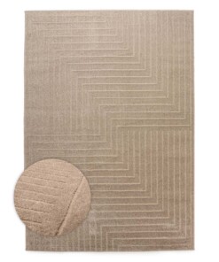 Vierkant vloerkleed Scandinavisch - Contour Edge beige - overzicht