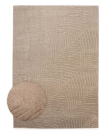 Scandinavische loper - Contour Leaf beige - overzicht, thumbnail