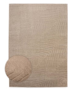 Scandinavisch vloerkleed - Contour Leaf beige - overzicht