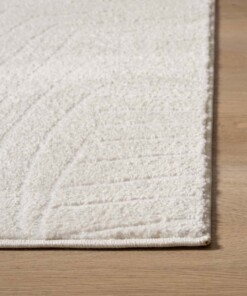 Scandinavisch vloerkleed - Contour Leaf crème - close up, thumbnail Scandinavisch vloerkleed - Contour Leaf crème - close up, thumbnail