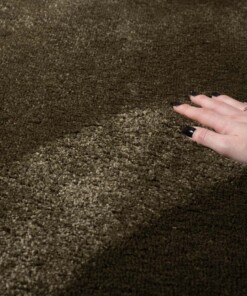 Velours vloerkleed - Flair olijfgroen - close up